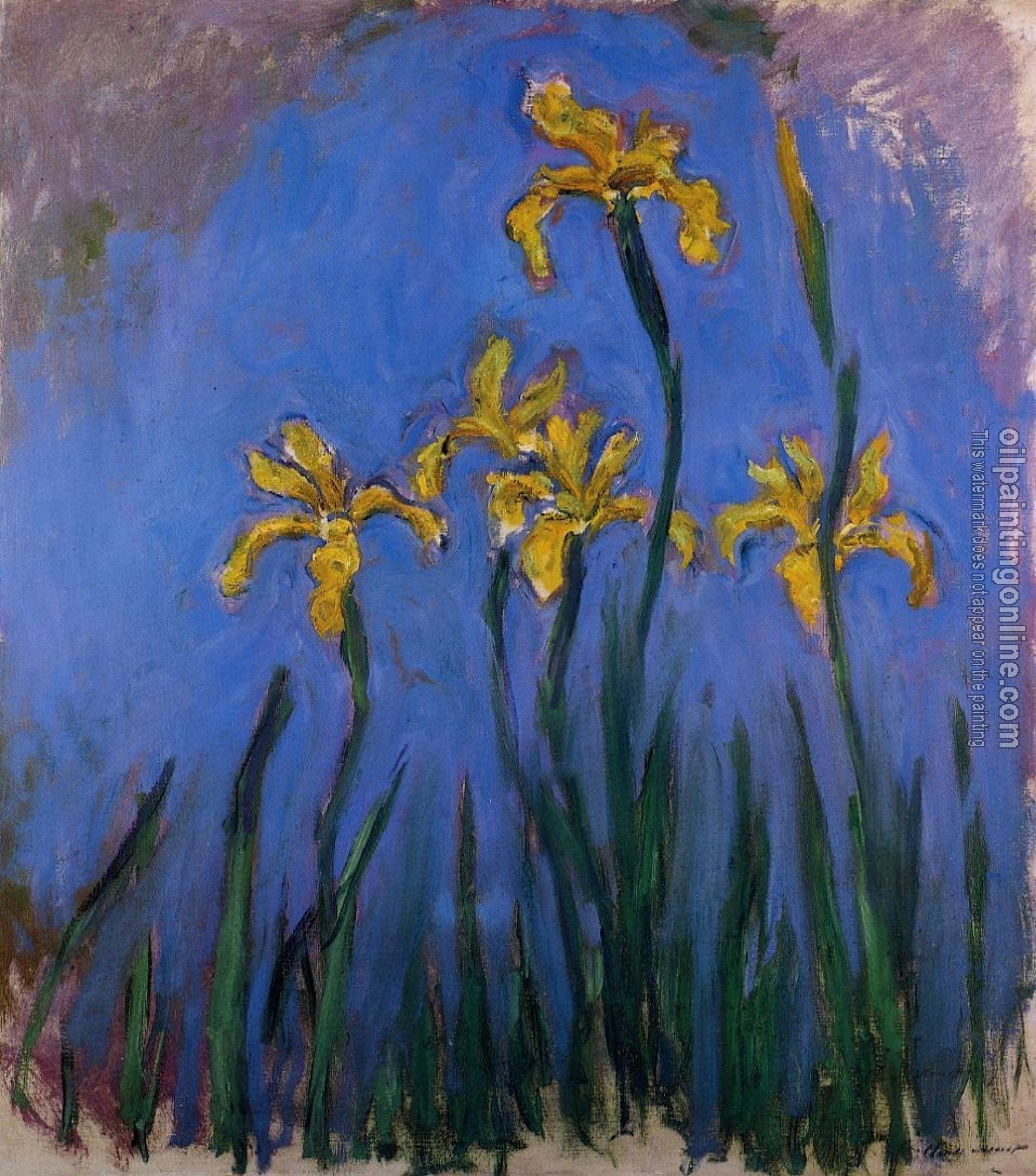 Monet, Claude Oscar - Yellow Irises